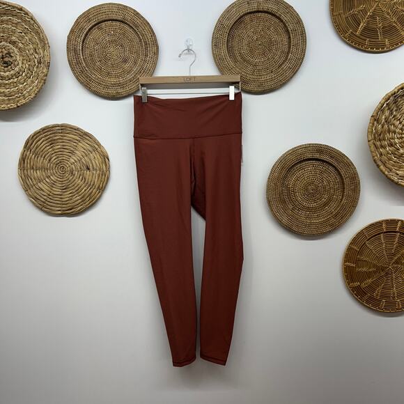 NEW Old Navy Active Brown Powersoft Go Dry Extra High Rise Legging Large Workout - Picture 1 of 5